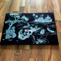 Tranh Sơn Mài Phong Cảnh Làng Quê - Kích Thước 6 Tấc X 4 Tấc  