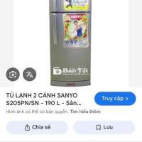 tủ lạnh sanyo 191 lít