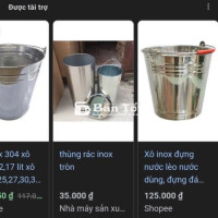 BÁN XÔ INOX ĐỰNG NƯỚC LÈO