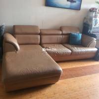 Sofa da màu cafe chữ L đã qua sử dụng  