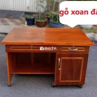 Bàn giám đốc gỗ xoan đào 1m2x60cm như mới