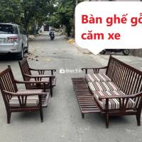 Bộ Bàn Ghế Gỗ Căm Xe, Bàn Ghế Gỗ Phòng Khách Thanh Lý  