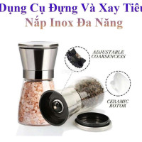 Dụng Cụ Đựng Và Xay Tiêu Nắp Inox ĐaNăng tiện lợi