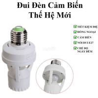 Đui Đèn Cảm Biến Chuyển Động Hồng Ngoại Nối Đui E27 Điều Chỉnh Ánh Sáng Và Thời Gian