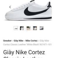 Giày Nike Cortez Classic Leather ‘White Black’ - Mới mang 1 lần, giá rẻ hơn nửa giá gốc  