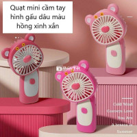 QUẠT CẦM TAY MINI GẤU DÂU SIÊU DỄ THƯƠNG