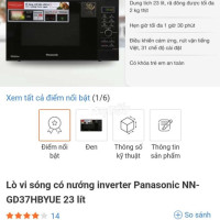 Lò vi sóng + nướng inverter Panasonic 23 lít