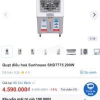 Máy Làm Mát Không Khí Sunhouse SHD7775 giá kho
