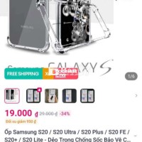 Thanh lý ốp dẻo trong suốt Samsung S20  