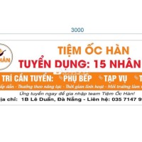 TUYỂN PHỤ BẾP, THU NGÂN, CHẠY BÀN