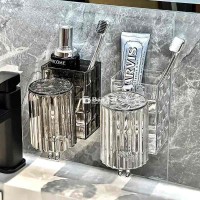 Kệ dán tường đựng bàn chải đánh răng kèm ly