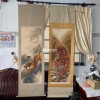 Tranh Hổ Vẽ Tay Nghệ Nhân Nhật Bản - Hàng Đấu Giá
