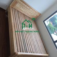 Giường gỗ sồi các kích thước, giao nhanh HCM, BD, ĐN, bảo hành 1 năm

