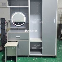 TỦ QUẦN ÁO NHỰA ĐÀI LOAN KÈM BÀN TRANG ĐIỂM - GIÁ TỐT - BẢO HÀNH 12 THÁNG