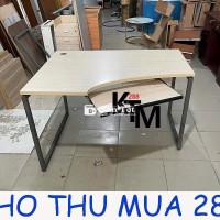 BÀN LÀM VIỆC GỔ MDF # BÀN 1M2 # BÀN CHÂN SẮT