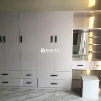 Tủ nhựa đài loan liền bàn gương led 2m84@@