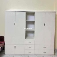 TỦ NHỰA ĐÀI LOAN 4 CÁNH 1 KỆ MÀU TRẮNG