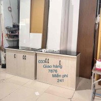Tủ bếp nhựa đài loan 1m05 mặt gạch cao cấp