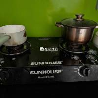 Bếp gas Sunhouse tặng van gas Mario ngắt gas tự đo