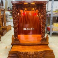 Bàn thờ ông địa gỗ xà cừ to đẹp