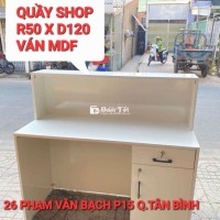 QUẦY SHOP TRẮNG FULL MDF - GIÁ SỐC!