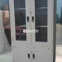 Tủ hồ SƠ sắt 2 cÁNNh 3 cánh kính ĐỰng tài lIỆU