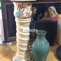 Bán cái bình xưa bình xanh 45 bình cao 77 cm còn l