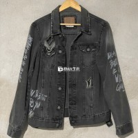 Pass áo khoác Jean xám chuột Pull & Bear