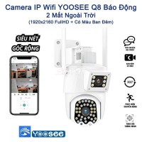 Camera Wifi Yoosee 2 Mắt Ngoài Trời Q8 4MPX – BH6T