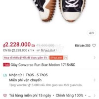 Giày Thể Thao Converse Run Star Motion Counter Size 38.5 - 98% Like New  