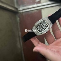 Đồng Hồ Hanboro Nữ Dây Silicon Đen Mặt Nhện Đính Đ