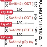 🌹 Bán 3 Lô Đất Sổ Riêng Mặt Tiền Vĩnh Phú 25, Gần QL13 🌹