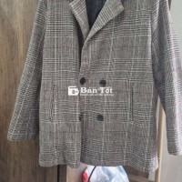 Áo dạ kẻ xám - Size M/L (50~60kg)  