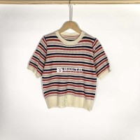 Áo Crochet Hiệu Hàn kẻ ngang trẻ trung Size S M