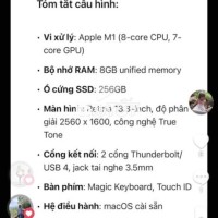 Macbook Air M1 8GB 256GB Nguyên Seal Chưa Bóc  