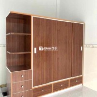 Tủ áo 2 mét, 2 cánh lùa + 1 kệ kèm ngăn kéo