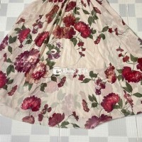 Đầm maxi hoa sát nách viền đá