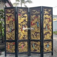 bức bình phong xưa đục tích Kiều hiếm có