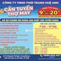 CẦN TUYỂN DỤNG THỢ MAY