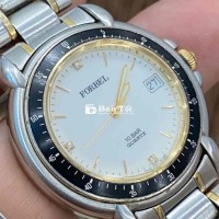 Đồng hồ thuỵ sỹ Forblel mặt trắng đính xoàn tấm, k
