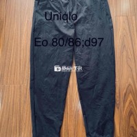 quần gió Uniqlo size L eo 80-86 màu đen
