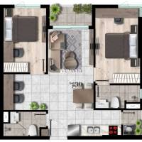 Bán căn hộ tại Dĩ An 2PN, 65m2 tại The Gió Riverside - Giá: 2,6 tỷ