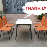 Thanh lý Bộ bàn ăn 4 ghế Bắc Âu cũ dùng còn tốt