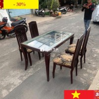 BÀN GỔ _ BÀN 1M4 _ BÀN 4 GHẾ & BÀN MẶT KÍNH 1M4
