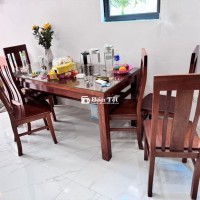 Pass lại bộ bàn ghế ăn gỗ sồi