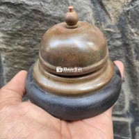 Chuông Nhấn Tay Bằng Đồng Đế Gỗ