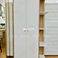 TỦ TREO QUẦN ÁO 160x80 KỆ BÊN
