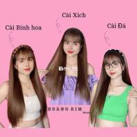 Thanh lý cài bính nửa đầu tóc giả màu nâu đen