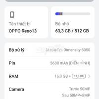 Oppo reno 13 hàng xách tay. Mới 99%