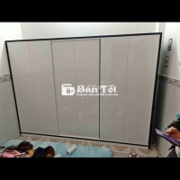 Tủ Nhựa Đài Loan Cửa Lùa 3 Cánh Khung Đen Cánh Trắng